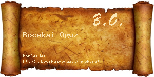 Bocskai Oguz névjegykártya
